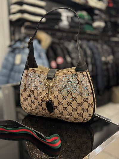 Gucci GG Marmont crystals black bag