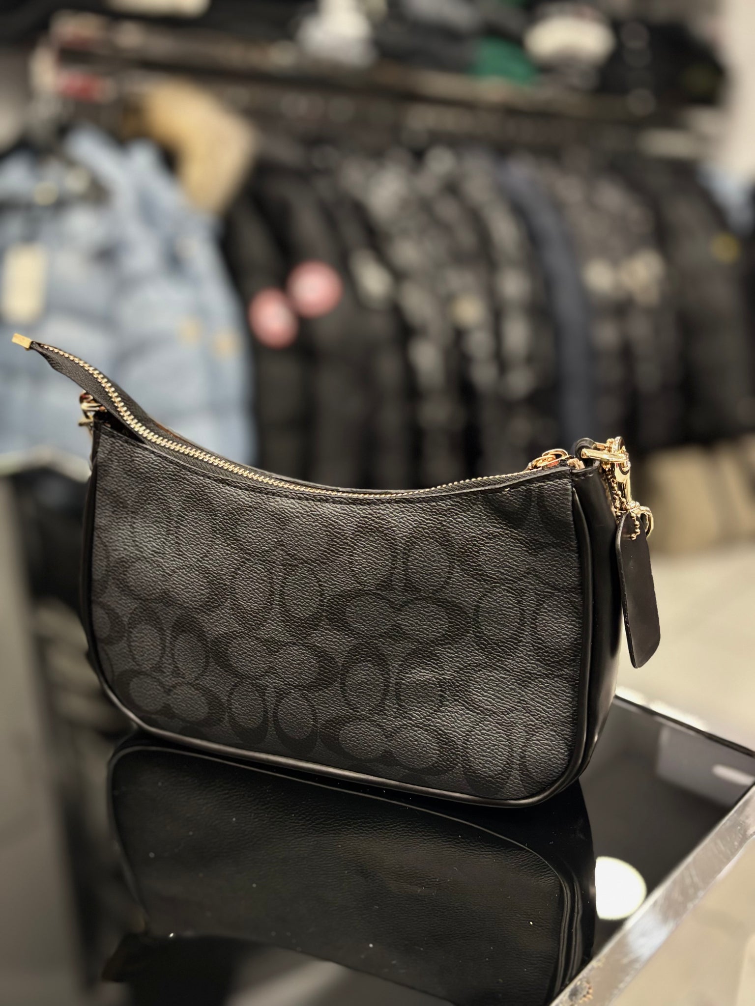 Coach Teri Mini Crossbody black bag