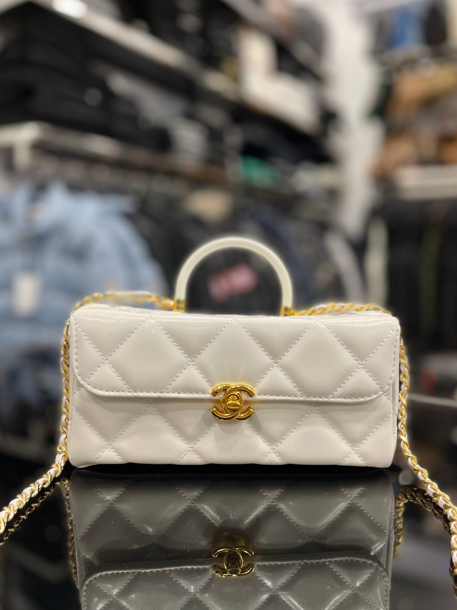 Chanel Evening star white bag