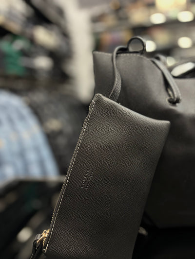 Polène Cyme shoulder black bag