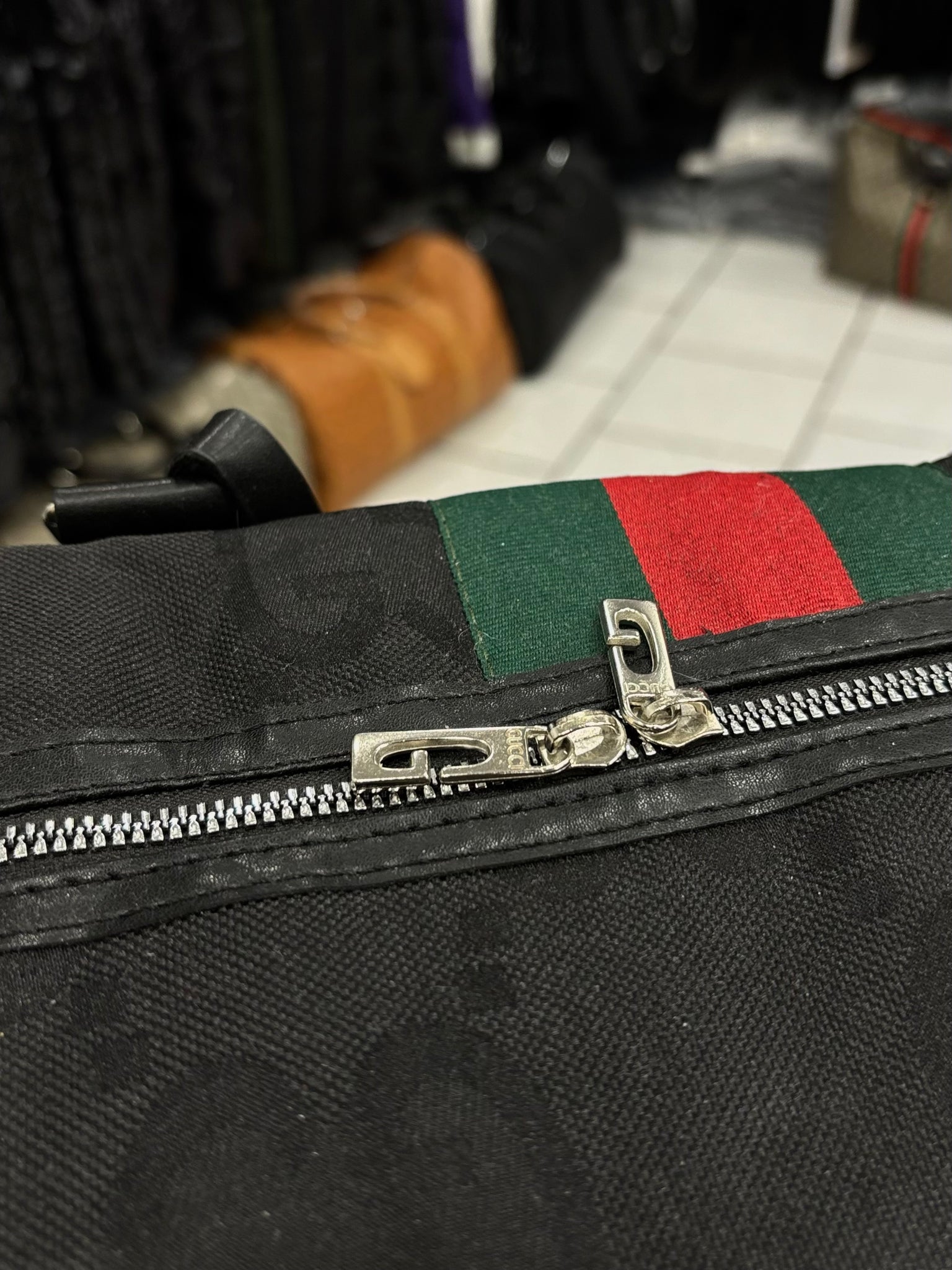 Gucci GG Black Medium Duffle Bag