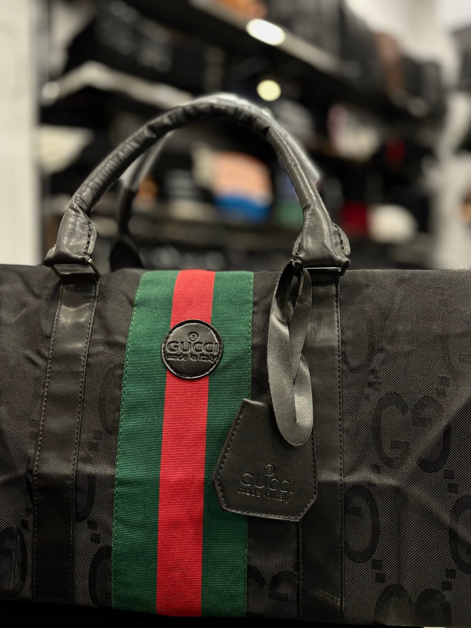 Gucci GG Black Medium Duffle Bag