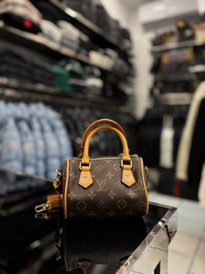 Louis Vuitton Nano Speedy Monogram canvas dark brown bag small size