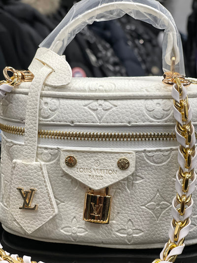 Louis Vuitton mini vanity white bag