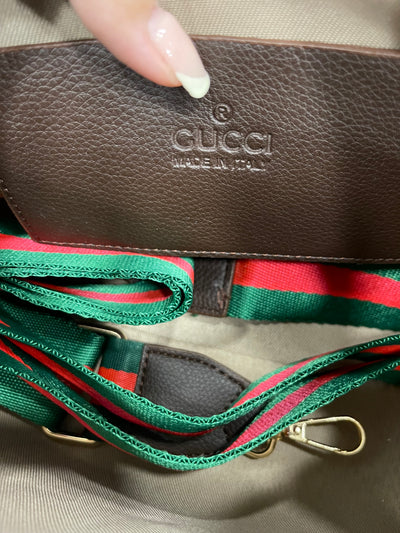 Gucci Ophidia GG small, dark brown leather bag