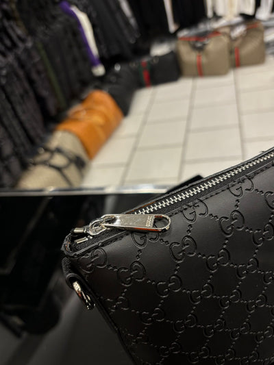 Gucci Emblem black crossbody bag