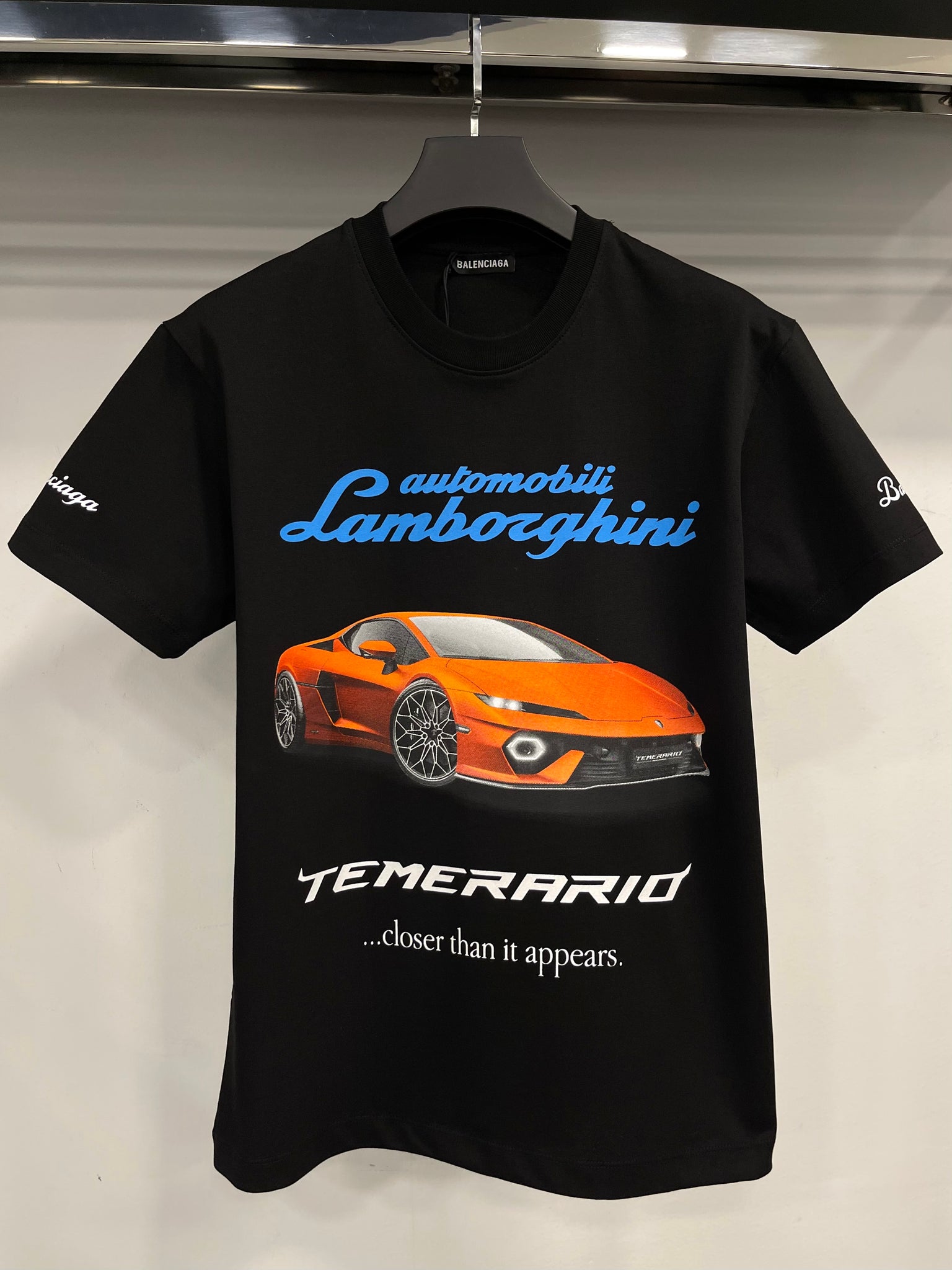 Balenciaga X Automobili Lamborghini black T-shirt