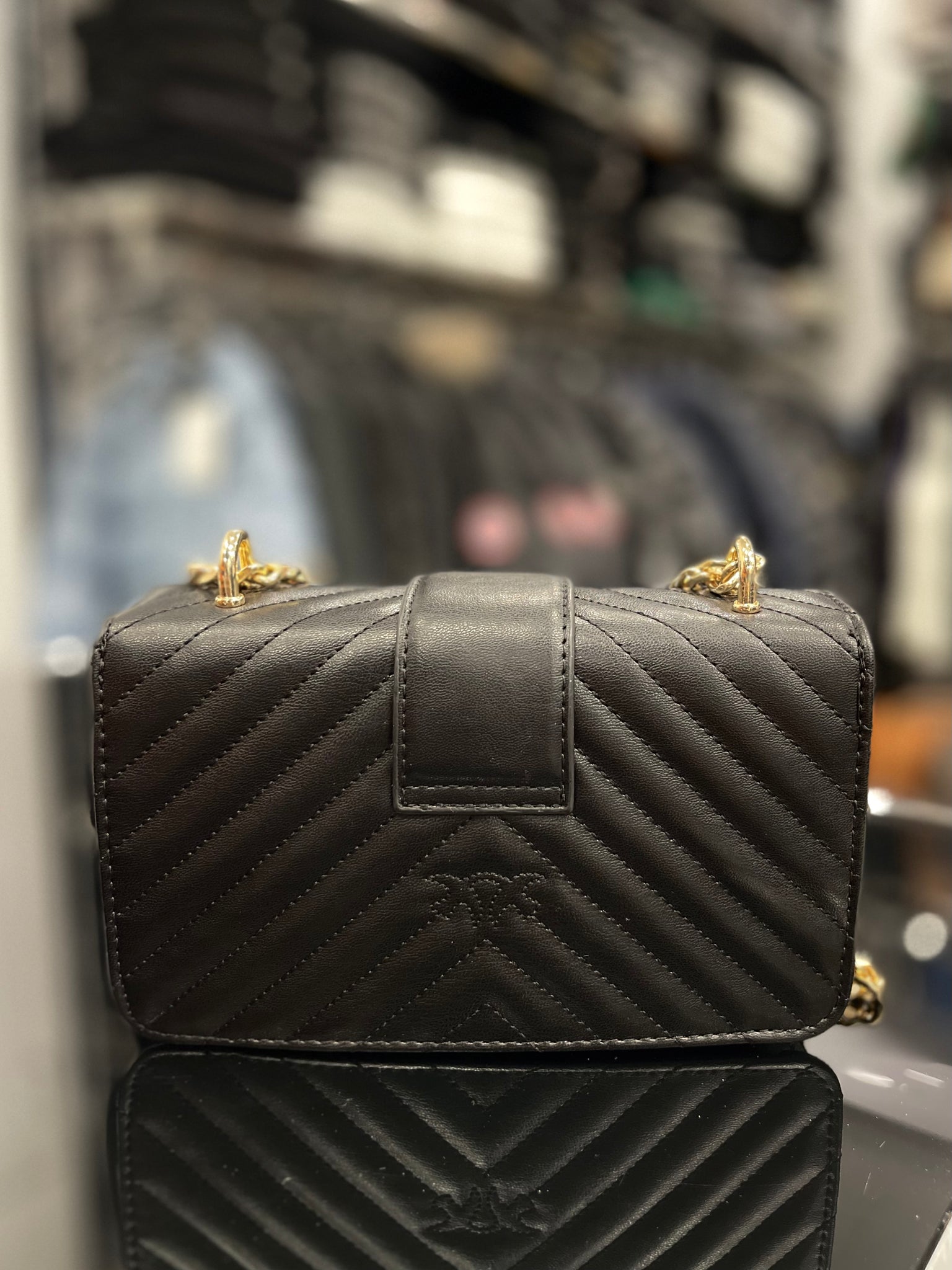 Pinko Love classic icon V Quilt Mix FI black bag