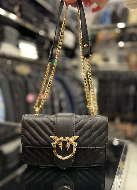 Pinko Love classic icon V Quilt Mix FI black bag