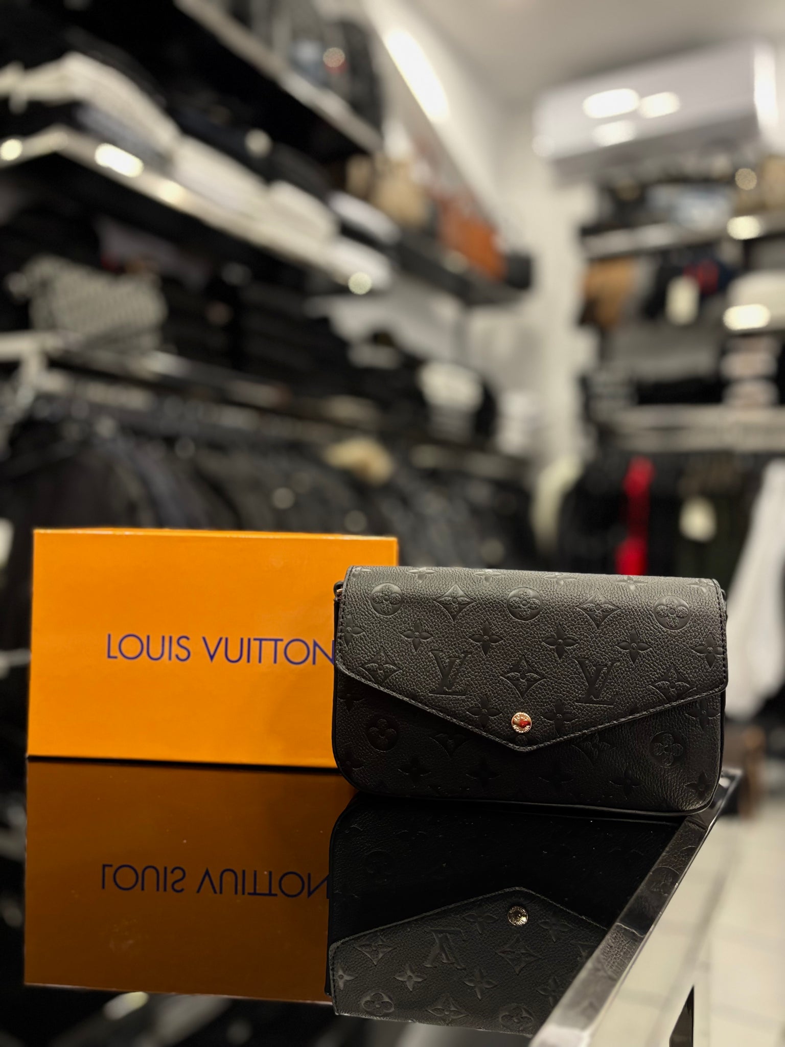 Louis Vuitton Black bag Monogram Empreinte Pochette Félicie