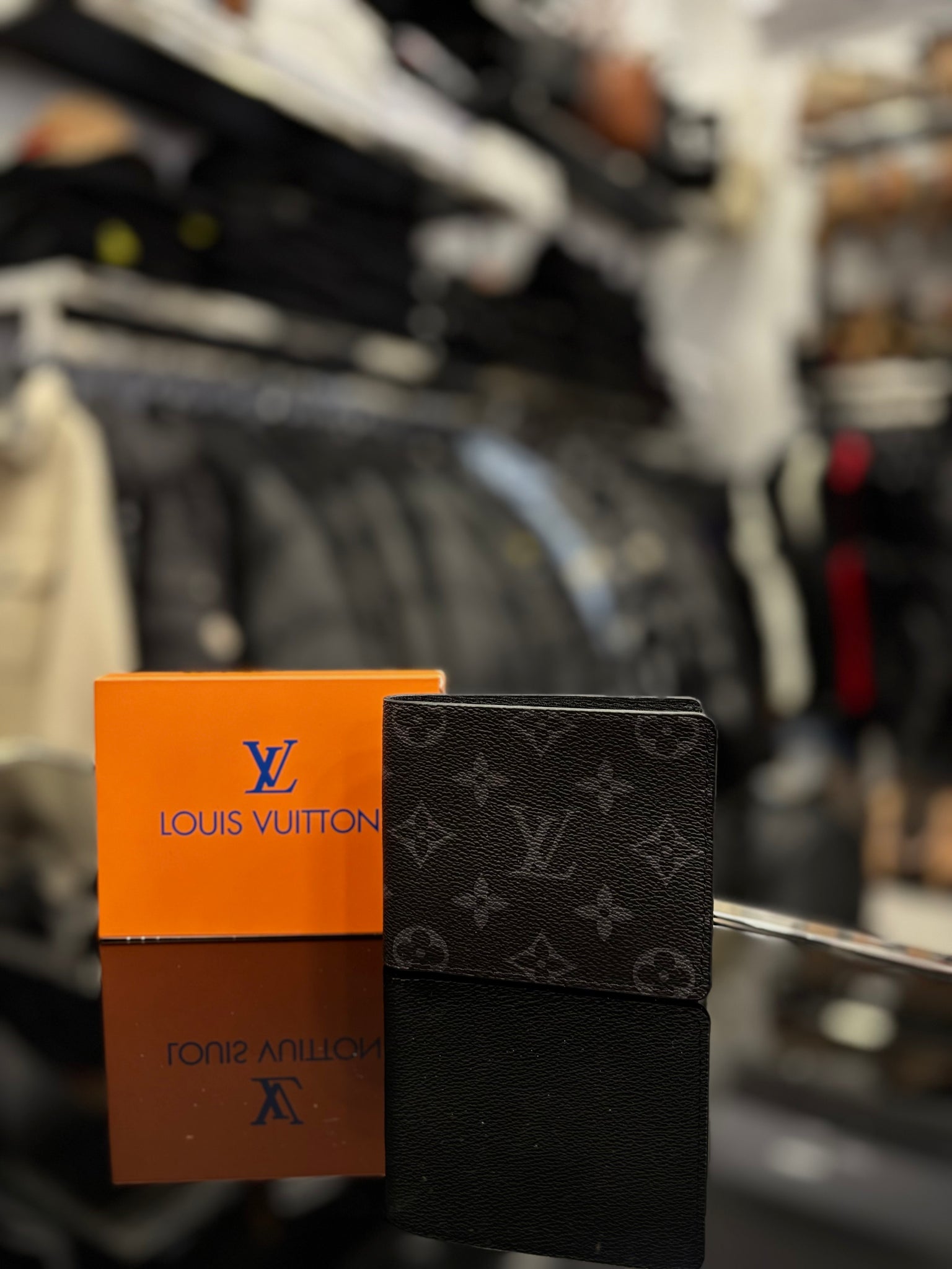 Louis Vuitton monogram black wallet