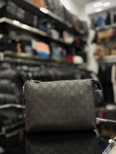 Gucci Emblem black crossbody bag