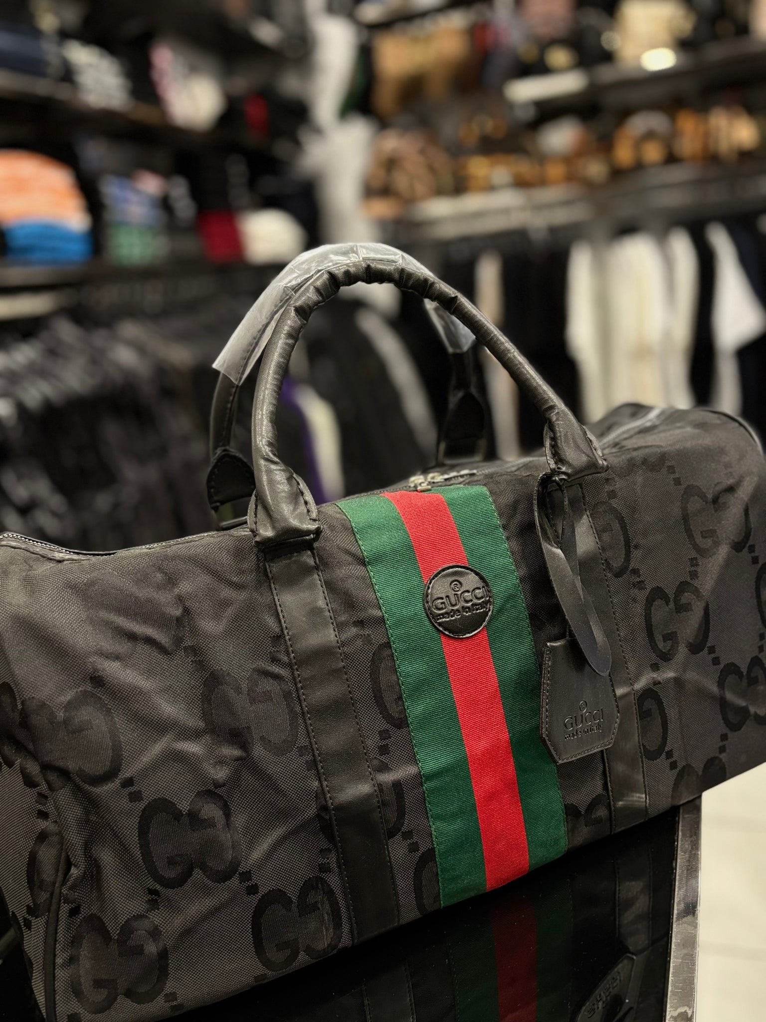 Gucci GG Black Medium Duffle Bag