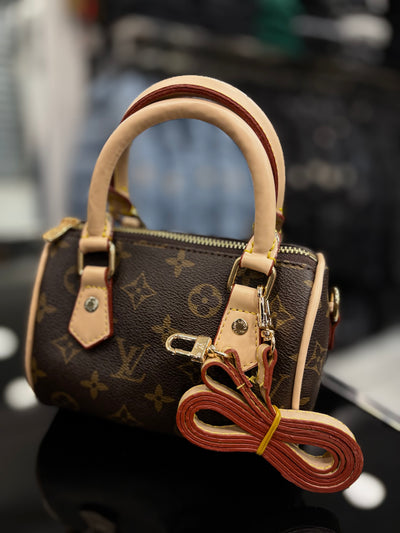 Louis Vuitton Nano Speedy Monogram canvas light brown bag small size