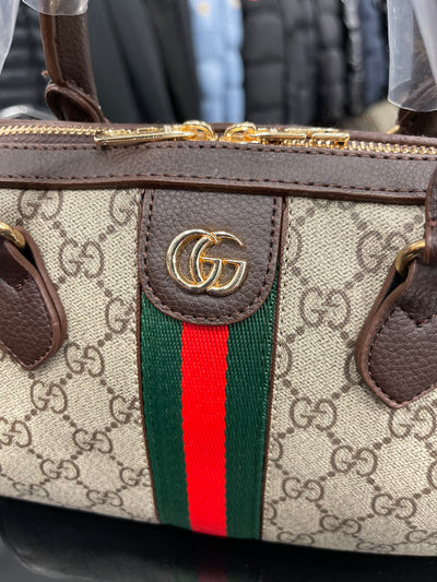 Gucci Ophidia GG small, dark brown leather bag