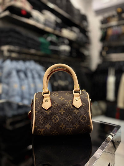 Louis Vuitton Nano Speedy Monogram canvas light brown bag small size