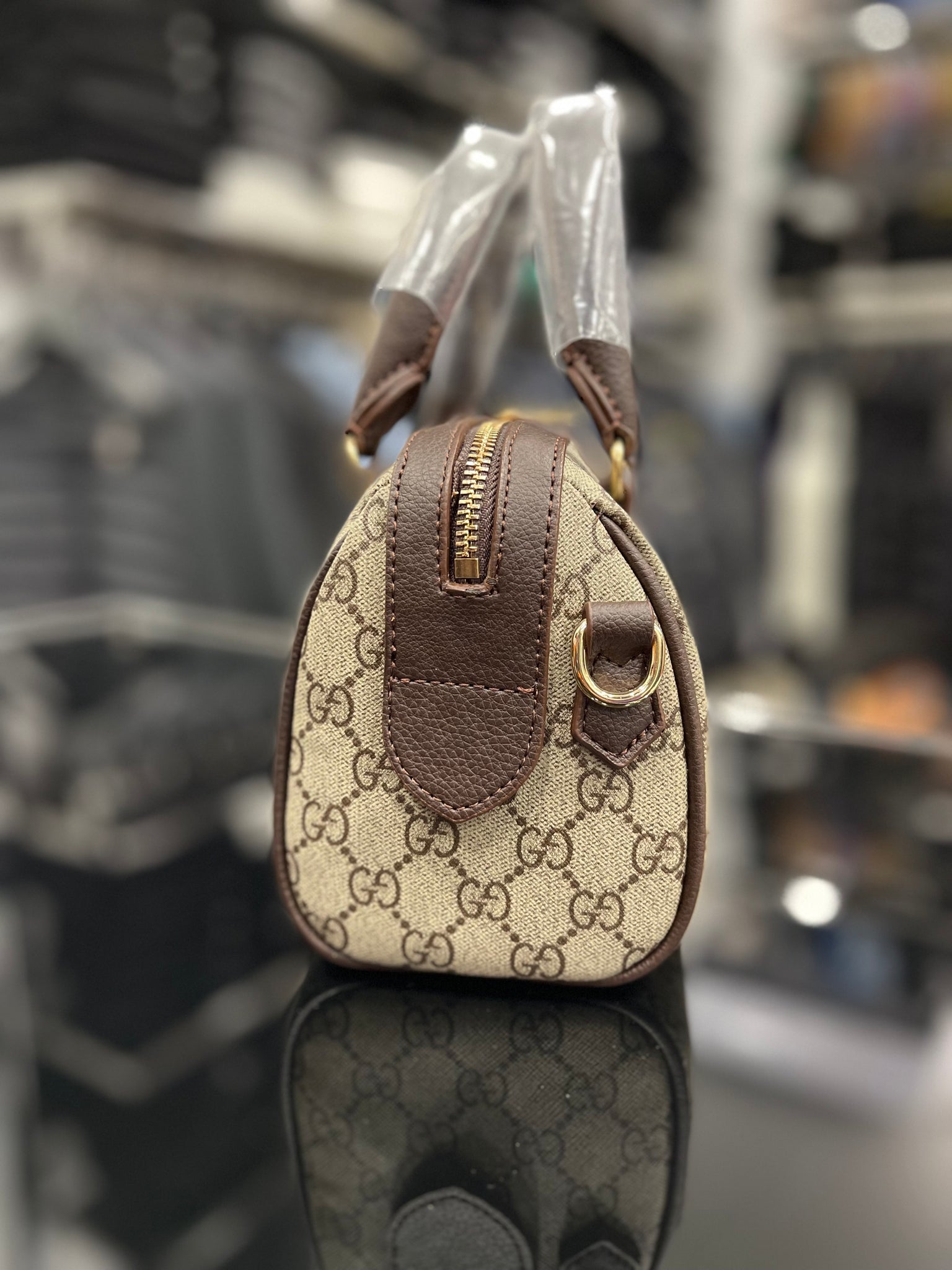 Gucci Ophidia GG small, dark brown leather bag