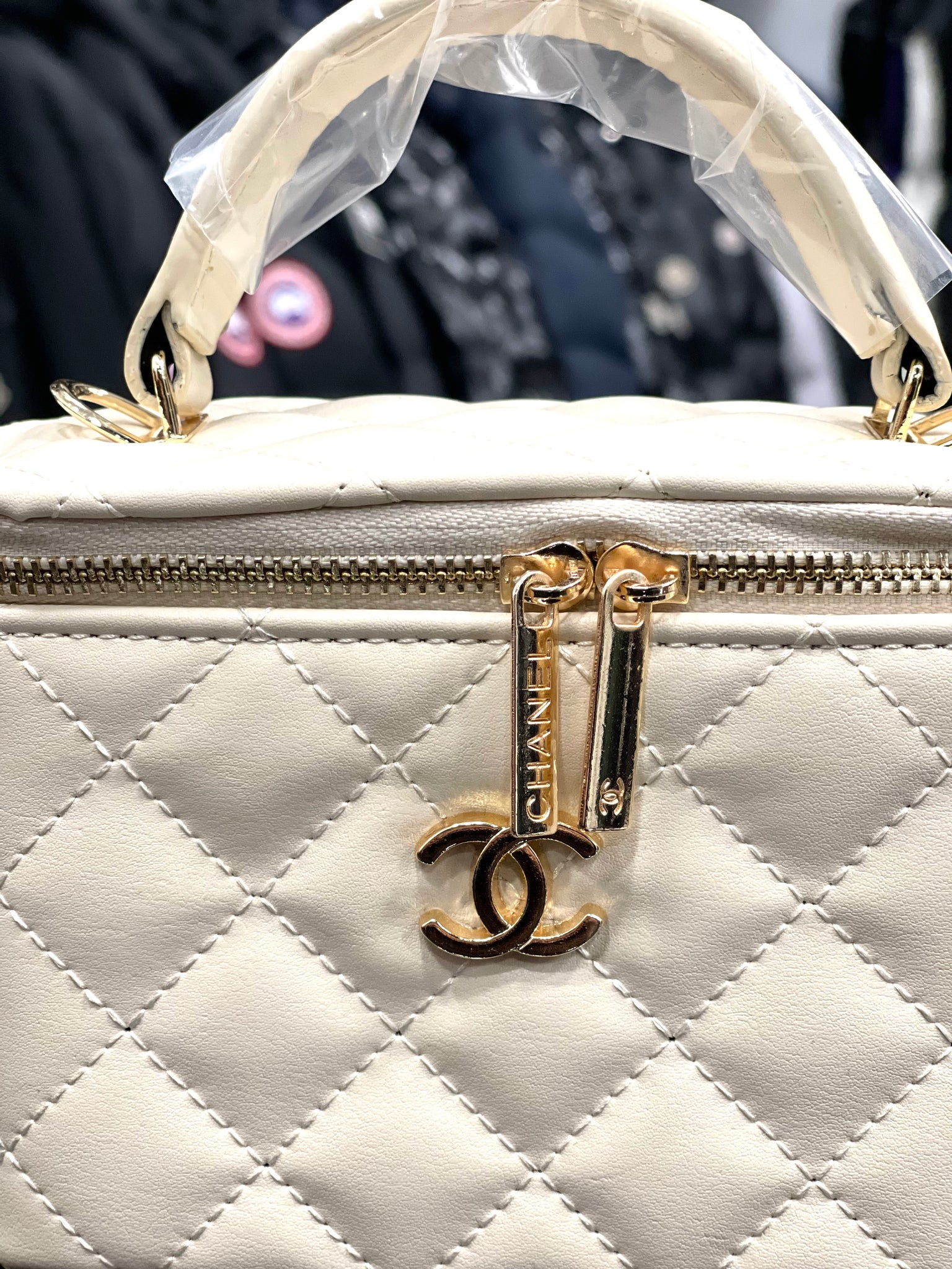 Chanel mini vanity white bag