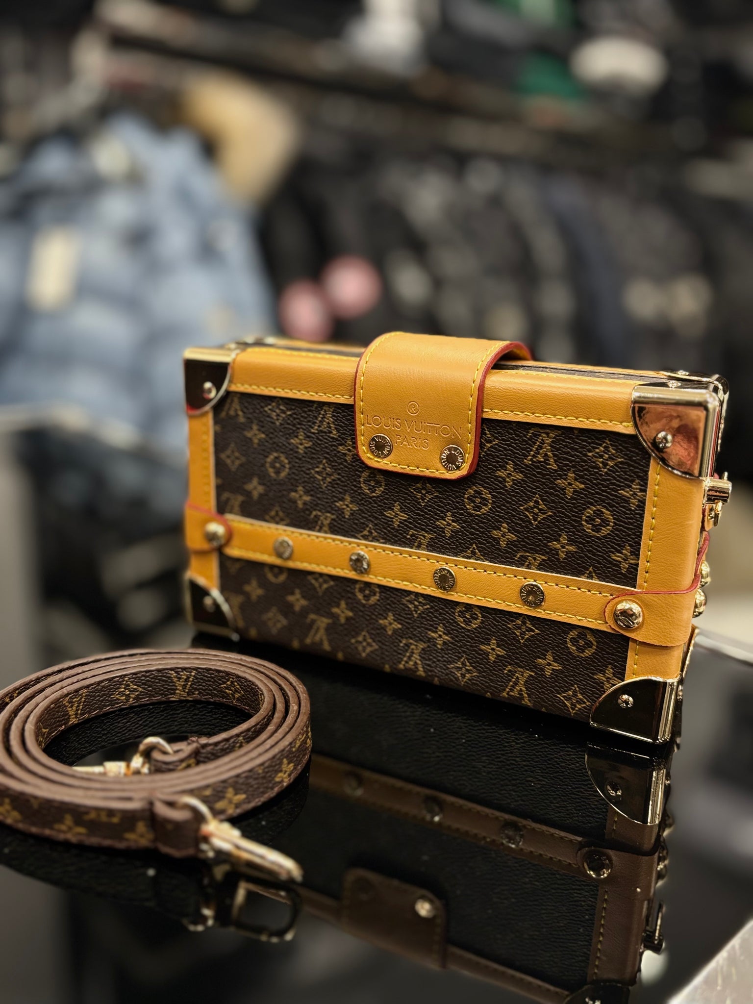 Louis Vuitton Petite Malle Monogram brown bag