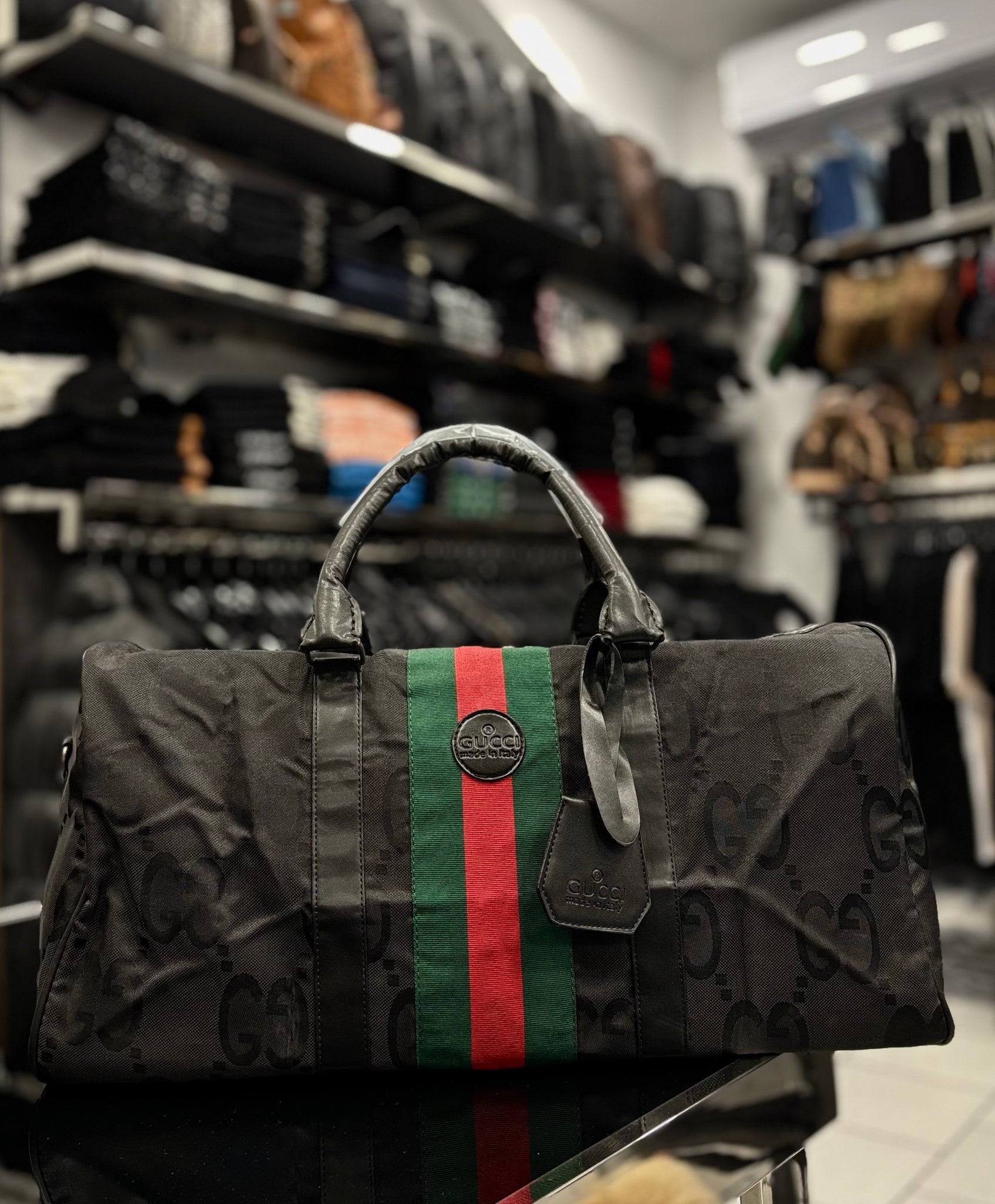 Gucci GG Black Medium Duffle Bag