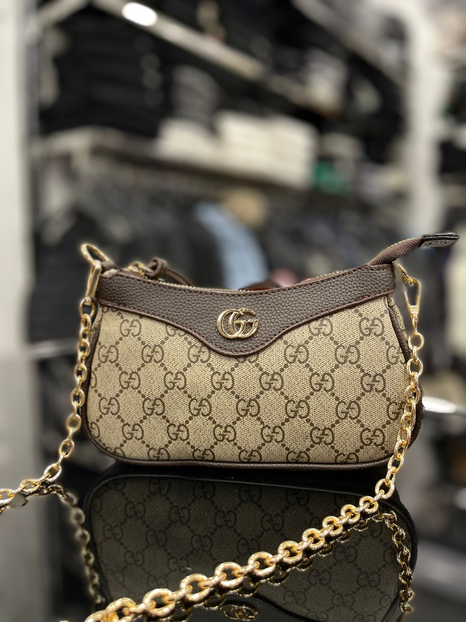 Gucci Ophidia mini size dark brown bag