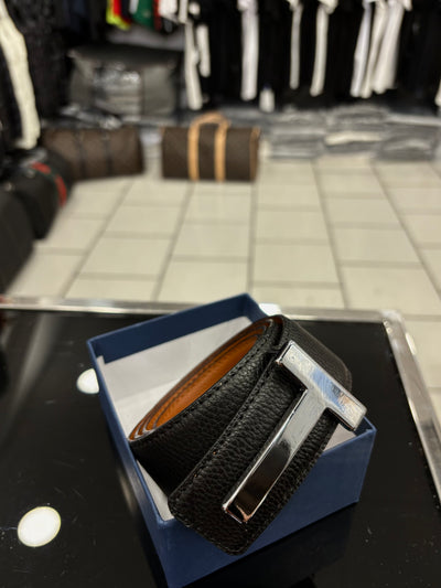Tom Ford Men's Leather Belt Black
