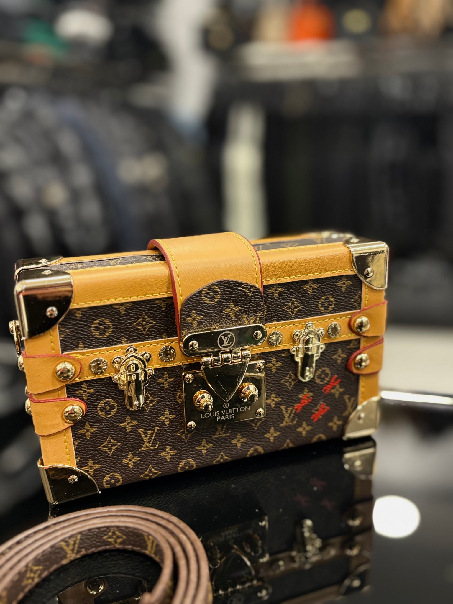 Louis Vuitton Petite Malle Monogram brown bag