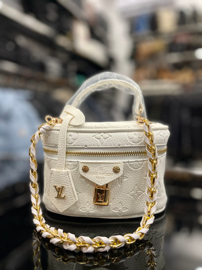 Louis Vuitton mini vanity white bag