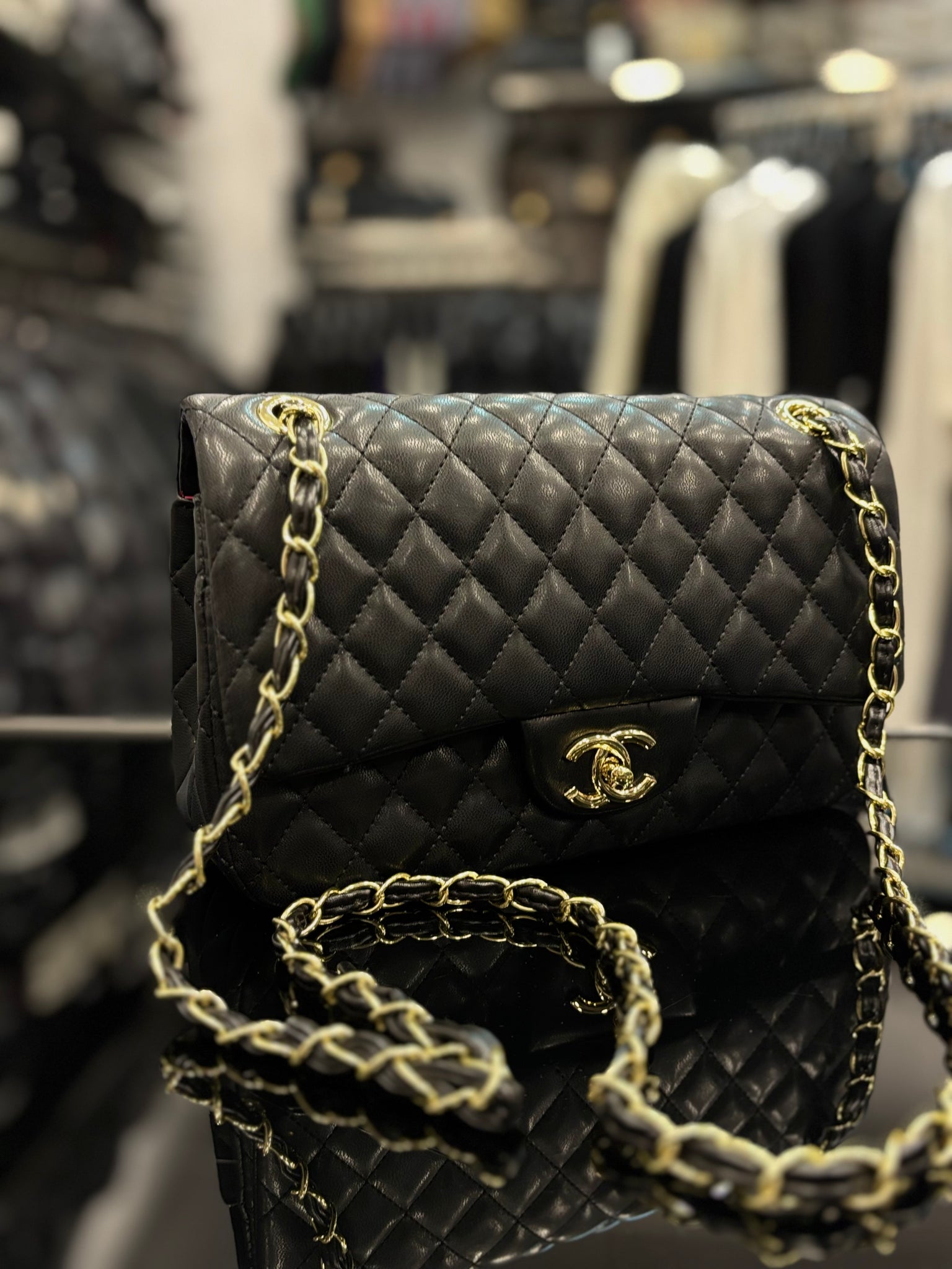 Classic Chanel Black bag medium size