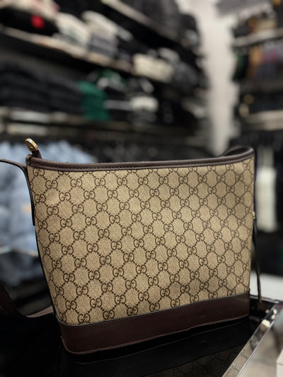 Gucci Ophidia GG large size shoulder brown bag