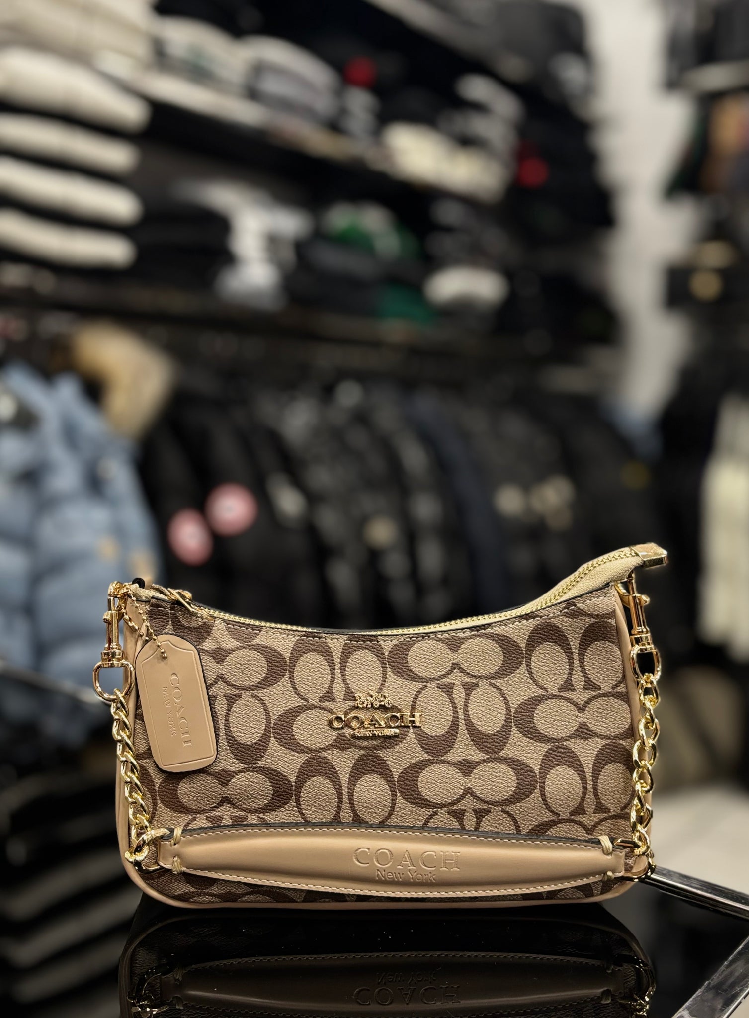 Coach Teri Mini Crossbody beige/brown bag