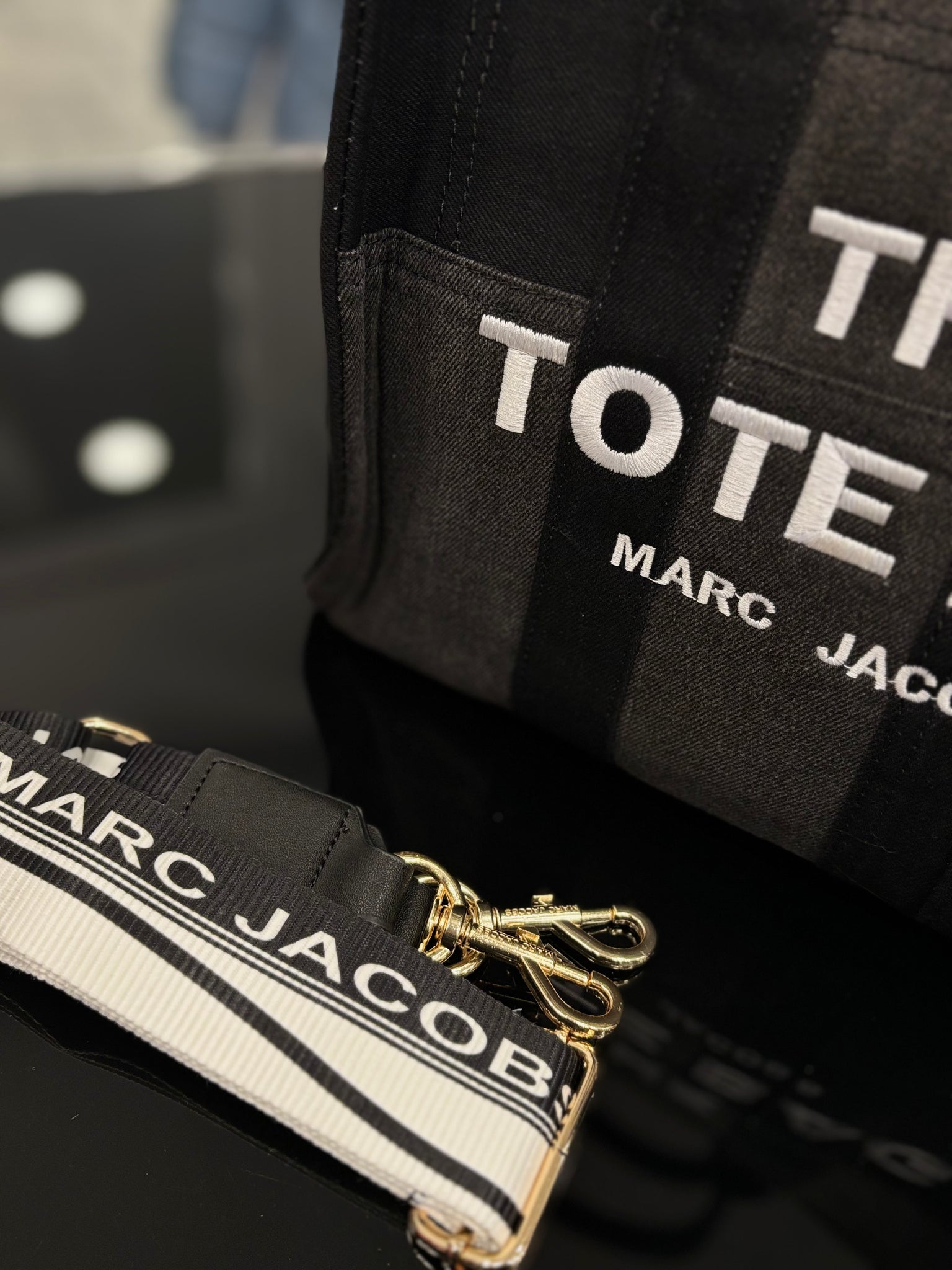 The Tote Bag-Marc Jacobs Large black jean bag