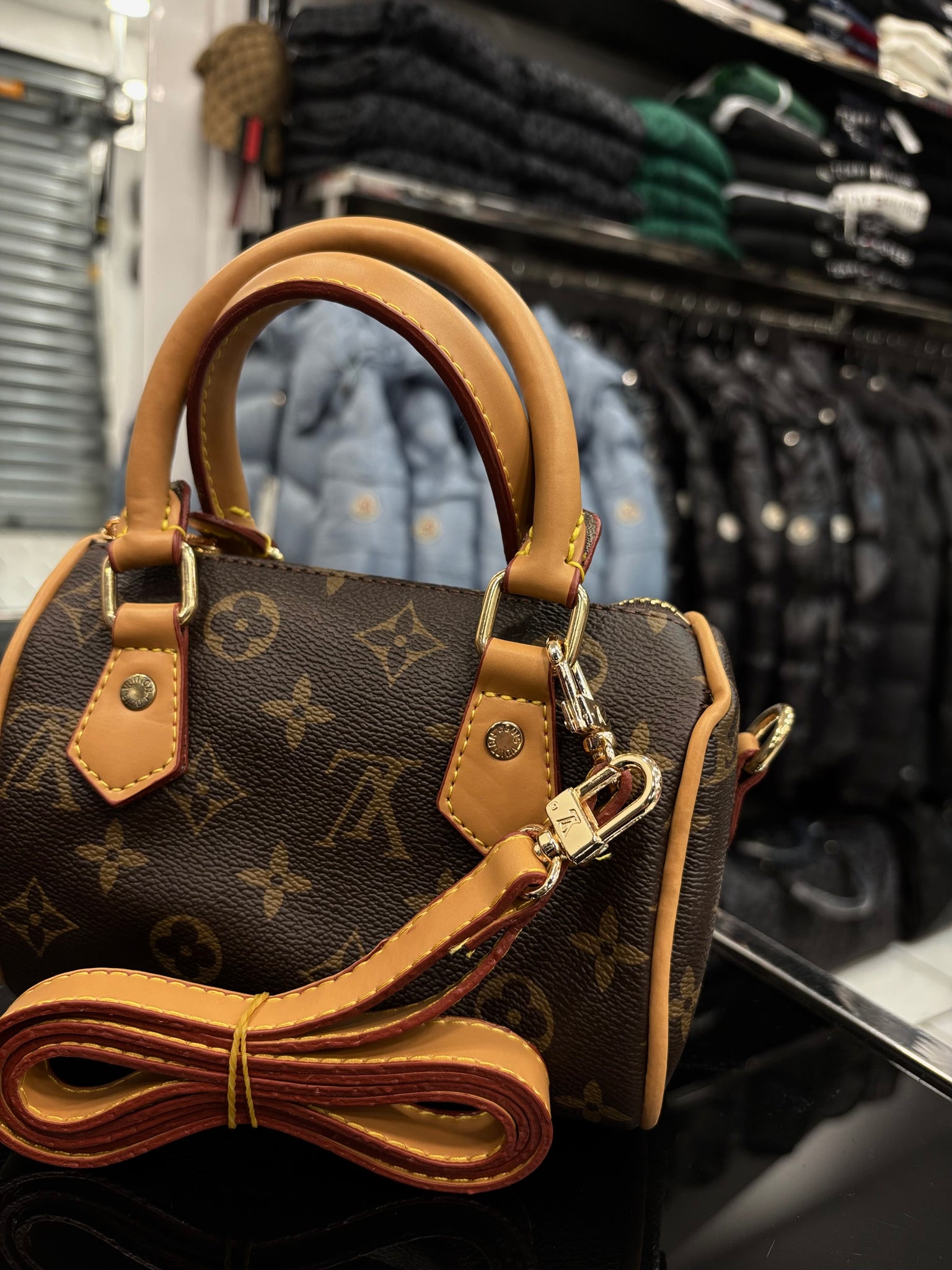 Louis Vuitton Nano Speedy Monogram canvas dark brown bag small size