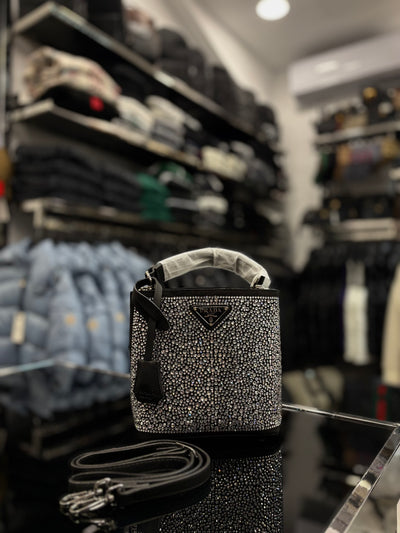 Prada Re-Edition 2005 with crystals black bag