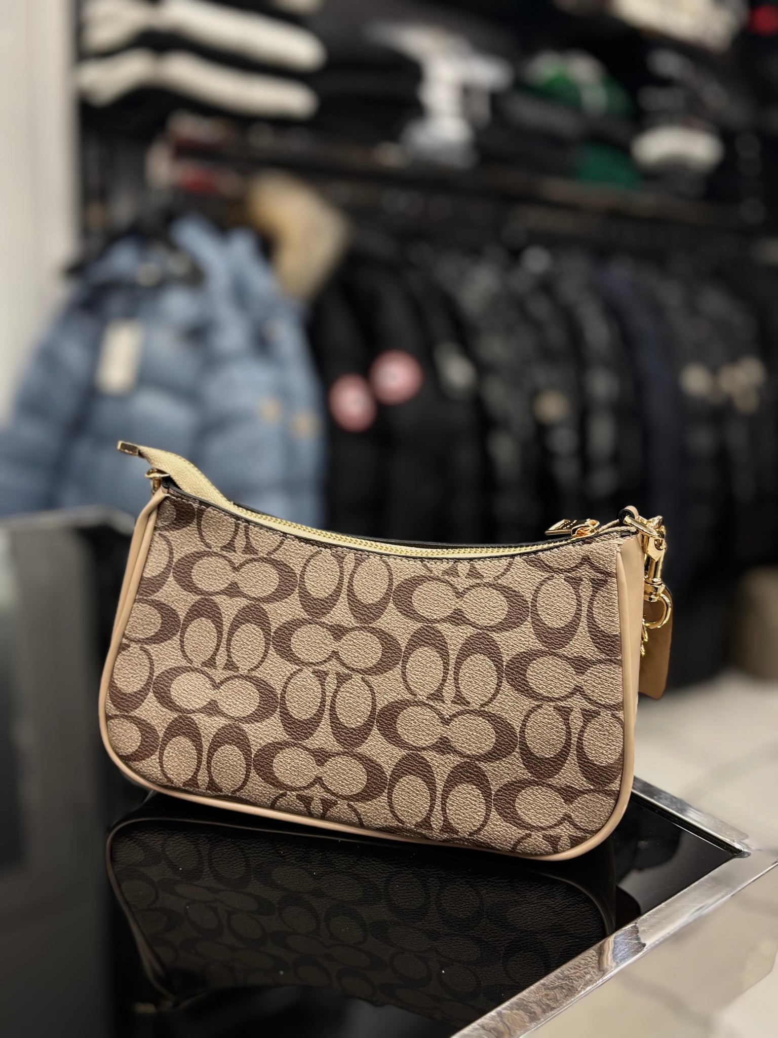Coach Teri Mini Crossbody beige/brown bag