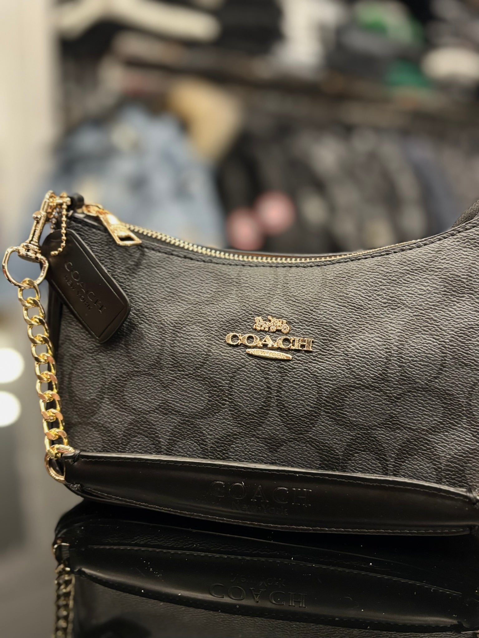 Coach Teri Mini Crossbody black bag