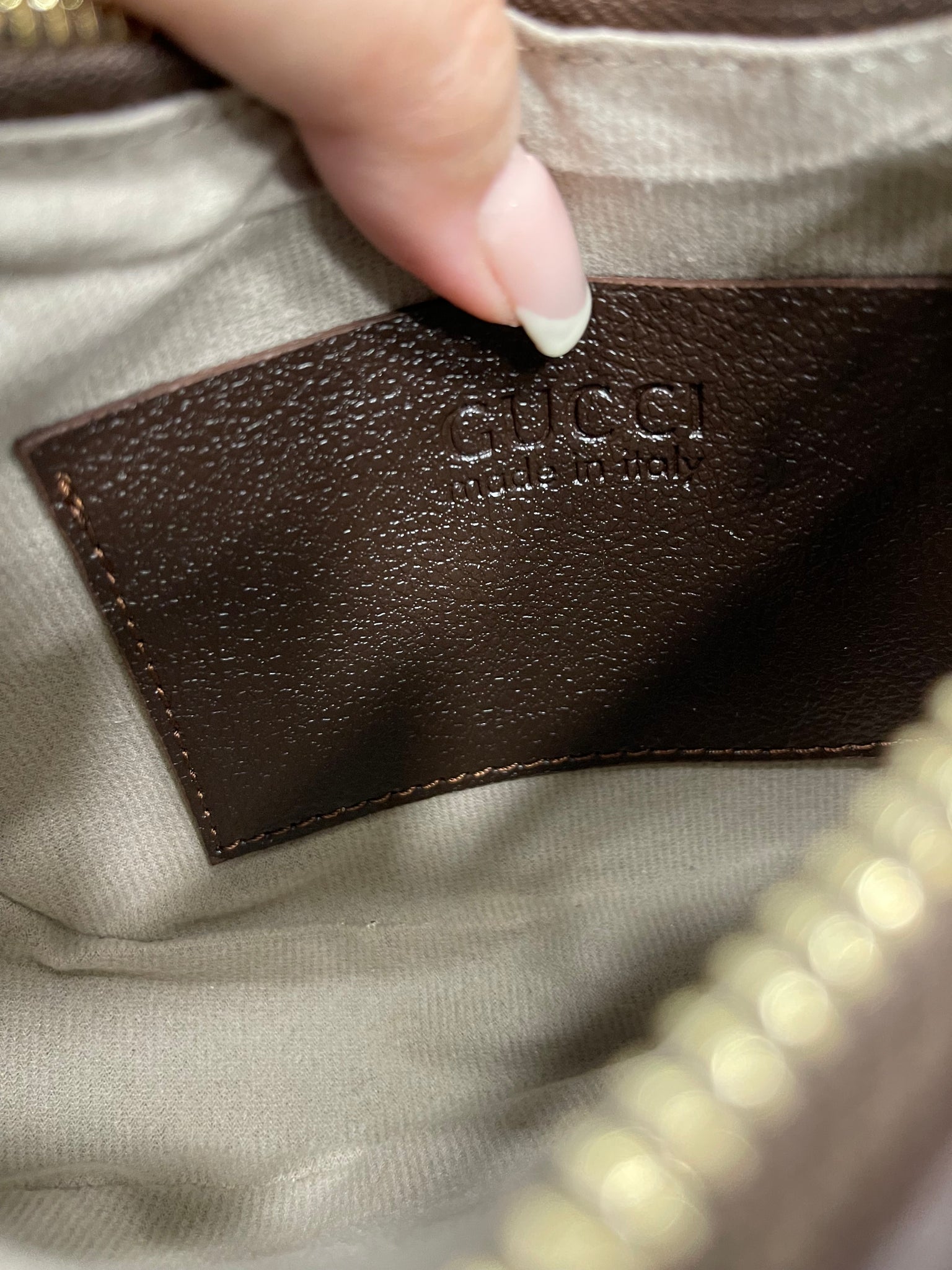 Gucci Ophidia small shoulder bag, dark brown bag