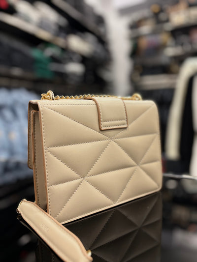 Pinko Love Classic Icon V Quilt Mix Fl beige bag