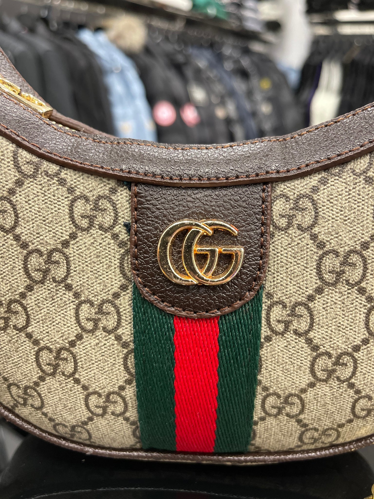 Gucci Ophidia small shoulder bag, dark brown bag