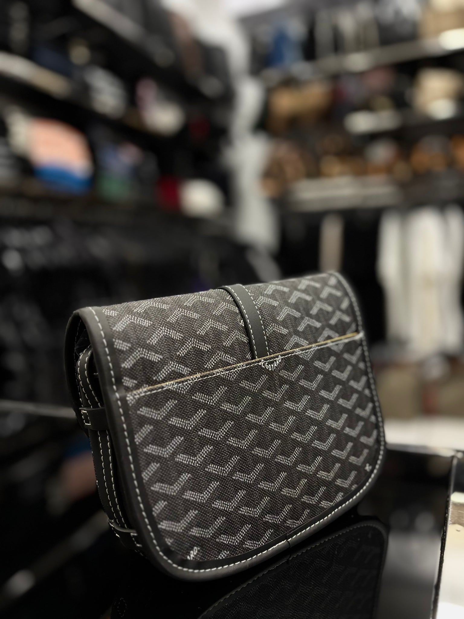 Goyard Belvedere PM black bag