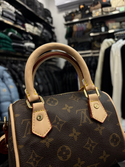 Louis Vuitton Nano Speedy Monogram canvas light brown bag small size