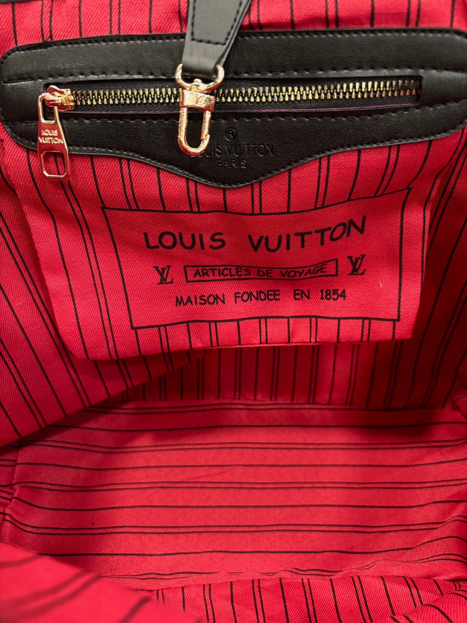 Louis Vuitton Neverfull Monogram Empreinte black shoulder bag