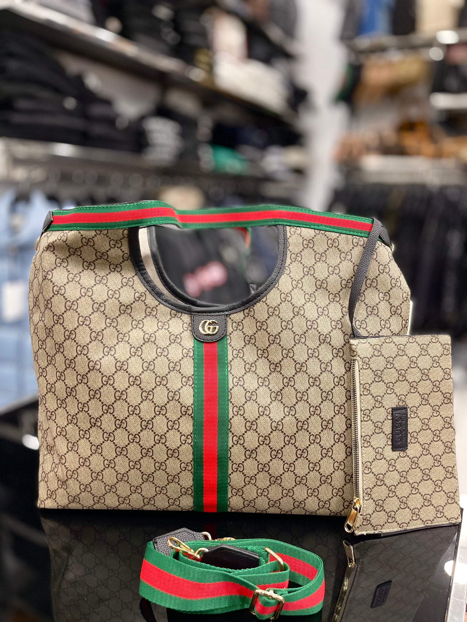 Gucci Giglio GG Large tote black Bag